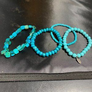 Set of 4 Turquoise Bracelets - Various Brands